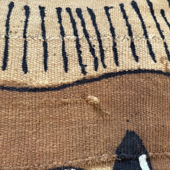 Mud Cloth Handmade Tapestry Textile Basenji Mali African Painting 45" X 63" - Picture 5 of 7